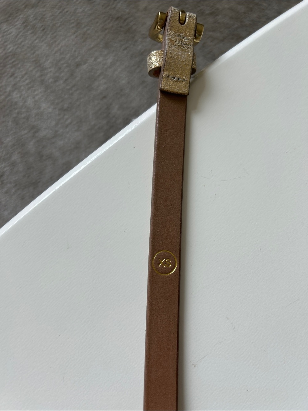 J. Crew Metallic Gold Skinny Leather Belt - Picture 9 of 14